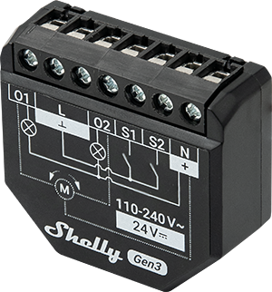 Shelly 2 PM Gen3 Spínací modul Shelly 2 PM Gen3 Spínací modul